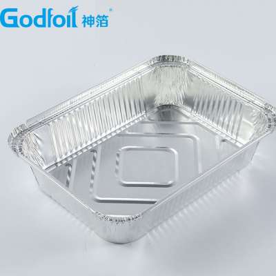 Y702145 4 LB Oblong Take-Out Foil Pan Ovenable Aluminum Foil Pan Pactiv 7021